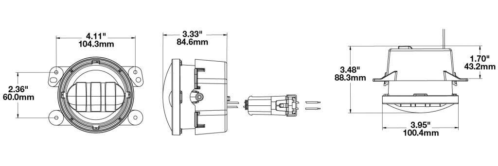 J.W. Speaker 6145 LED Fog lights